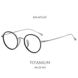 Japanese Retro Round Titanium Glasses Designer Luxury Gold Wire Frame Blue Light Blocking Reading Optical Eyewear for Men/Women