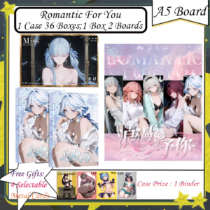 A5 Size Romantic For You Board – Anime Goddess Story Cards Featuring Albedo Nezuko Rem Nami Power Zero 2 – Collectible Cards