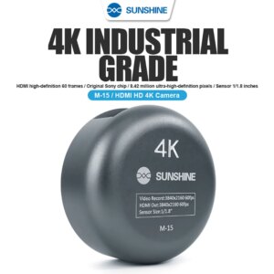 Sunshine M-15 4K Industrial Grade HDMI&USB mount digital microscope camera HDMI compatible for mobile repair/Microscope camera