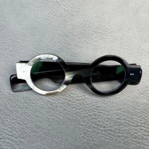 Eyeglass Frames Unique Round Wide Temple Vintage Japan Style Handmade Horn Prescription Man Glasses Frames Optical Eyeglasses