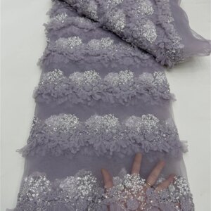 New High-End Luxury French Embroidery Groom Lace Fabric African Nigerian With Sequins Fabric For Wedding