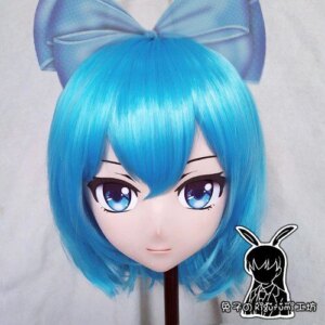 (KM5160)Quality Handmade Female/Girl Resin Japanese Cartoon Character Cirno Cosplay Kigurumi Mask Crossdresser