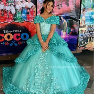 Fantasy Princess Mini Quinceanera Dresses Gorgeous 3D Floral Applique Beaded Mexico Charro Chapel Train فساتين سهرات Customised