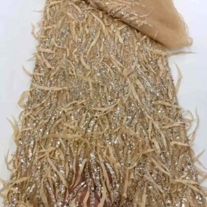 African Tulle 3d Groom Lace Fabric 2025 French Sequins Fabric Sewing Embroidery With Beads Lace Tulle Mesh Nigeria Dress 5 Yards