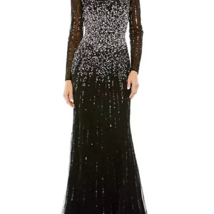 Long Dresses For Women Sequined Long Sleeve Side Slit Glitter Sparkly Sequin Maxi Dress Elegant Party Dress For Women 2024