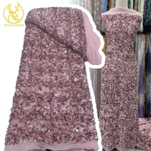 2025 Newest Classic High Grade Elegant Embroidered Velvet Sequins High Quality Lace Fabric for Women Party Dresses Sewing 5Yards