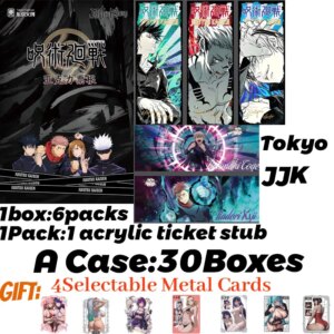 Tokyo JJK Acrylic Tikcet Stub Jujutsu Kaisen JJK Colection Cards Booster Box Gojo Satoru Nanami Sukuna Hobby Chrismas Gift