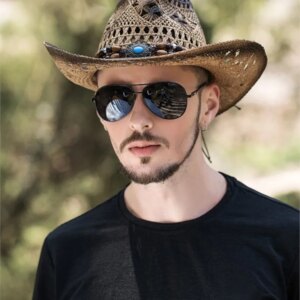 Men and women change sunshade hat outdoor travel cowboy casual