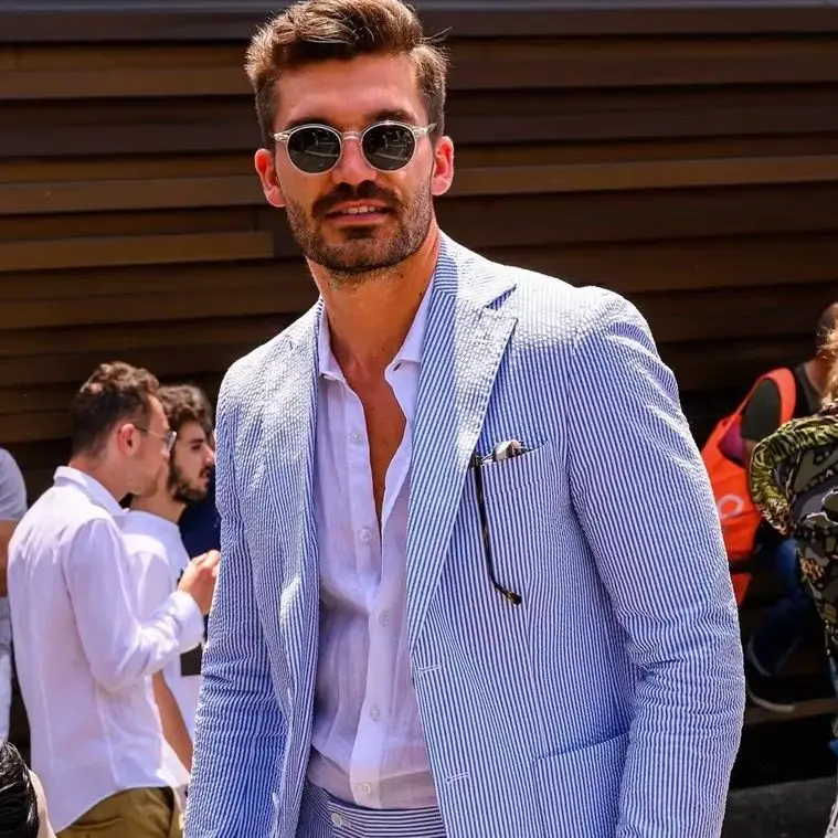 Modern Men's Slim Fit Suit Lapel Single Breasted Wedding Men Suits 2 Pieces Blazer Pant for Wedding Business Party Customized