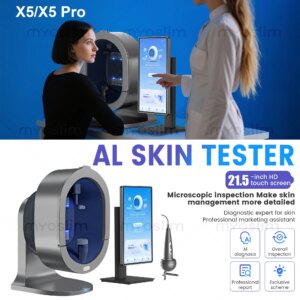 15.6/21.5 Inch 3D Facial Skin Analyzer Machine AI Hair Analysis 8 Light Spectrum Skin Analysis Scanner For Business Beauty Care