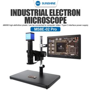 SUNSHINE MS8E-02 Pro Industrial Electron Digital Microscope Camera, LED for Mobile Phones, PCB Motherboard, Soldering Repair Too