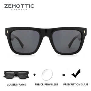 ZENOTTIC M Size Square Uv400 Protection Sunglasses Prescription Custom Men Women Trend Acetate Polarized Optical Sun Glasses