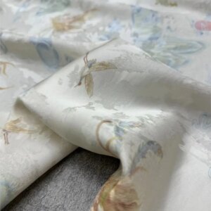 Silk and rayon blended jacquard 114CM large-width new Chinese-style shirt fabric