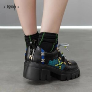 Official GenshinImpact Genuine Kinich Theme Impression Series Game Peripheral Thick Bottom Lacing Single Shoes Anime Cosplay