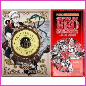 Anime ONE PIECE Rare XX RED Theatrical Ticket Stub Card Refraction Game Collectible Cards Law Toys for boys Birthday Present