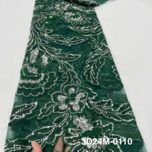 Luxury French Mesh Lace Fabric Bead African Sequins Lace Fabric Nigerian Mesh Lace Fabric For Nigerian Party Wedding 5ya A1175-1