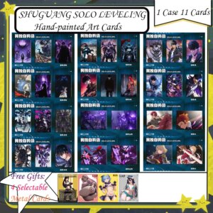 SHUGUANG SOLO LEVELING Hand-painted Art Card Solo Leveling Collection Card Anime Version Party Gift Toy Games Birthday Gift