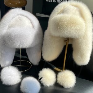 2025 Autumn And Winter NewMink Fur Hat Fashionable And Versatile Ear Protection Warm Skiing Lei Feng Hat