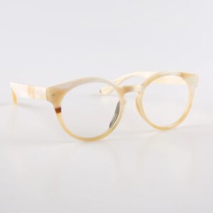 Women’s Man Glasses Frames Unique Vintage Retro Reading Optical Eyeglasses Handmade White Horn Prescription Eyeglass Frames
