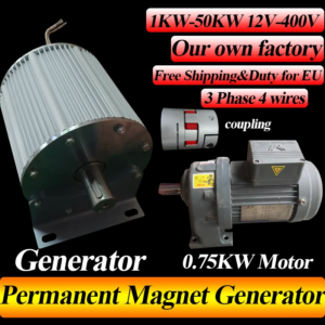 Real 10000W-60000W Generator Wind Turbine Low Speed Gearless Permanent Magnet AC Alternators Hydroelectric Generator 500RPM