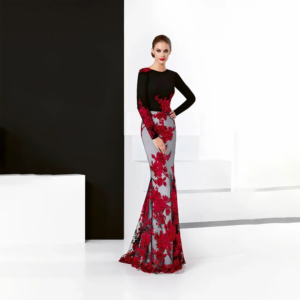 customized Lace Mermaid Mother Of The Bride Dresses Jewel Neck Long Sleeves Floor Length Appliqued Plus Size Wedding Dress