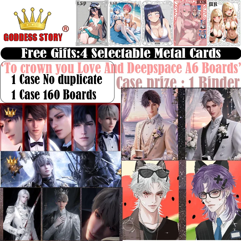 To crown you Game Love And Deepspace A6 Boards Collection Cards Sylus Zayne Xavier Rafayel Game Characters Photo Cards Fans Gift