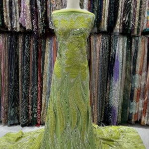 Africa Nigerian Beaded French Mesh Lace With Sequins High Quality 2025 Embroidery Lace Sequins Lace For Wedding Dresses Women