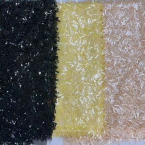 5 Yards Mesh Three-Dimensional Tassel Sequins Embroidered Cloth Stage Dress Wedding Fabric