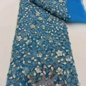 Wedding Party Dress Lace Material African Fabric Lace High Quality 2025 Gold Sequins Tulle Lace Fabrics For Sewing KB4734