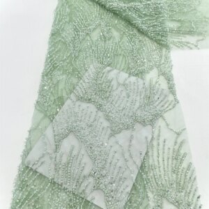 French Mesh Sequins Fabrics African Lace Fabrics Nigerian Net Fabric High Quality Luxury for Women Evening Dresses,5Yards