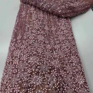 Handmade New Fringe Beaded Net Lace with Sequin For Wedding Women Dress Pretty Popular , Super Top Quality, Luxury Fabric