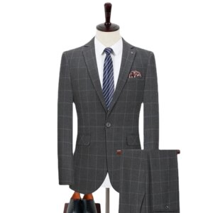 New men’s fashion for formal occasions checkered party trouser suits