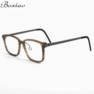 Linde with 1821 Horn Glasses Frame Retro Texture Box Frame Quality Can Be Customized Prescription Lens Presbyopia Resin Lens.
