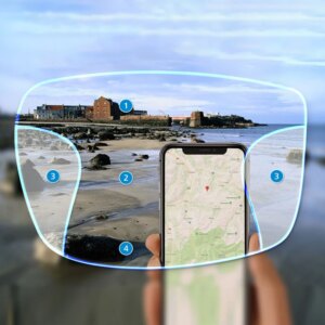 1.61 Index Progressive Multifocal Lenses Prescription Myopia Hyperopia Resistance Short Middle Far Brand Eyeglasses Lenses