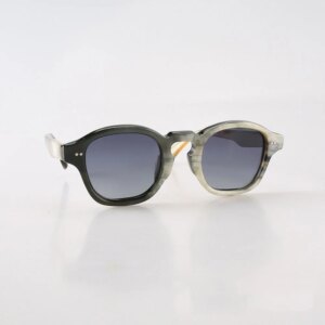 Women Sunglasses Men Unique Vintage Square Retro Handmade Black White Horn Man Sunglass Polarized Fashion Glasses