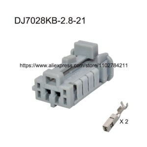 500SET DJ7028KB-2.8-21 auto Waterproof cable connector 2 pin automotive Plug famale male socket Includes terminal