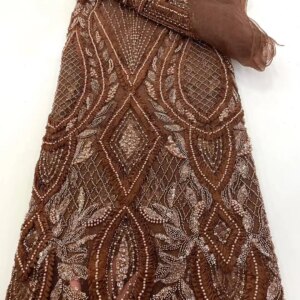 Luxury African Sequin Beaded Lace Fabric 2025 High Quality Groom Nigerian Wedding Bridal Embroidery French Tulle Sewing