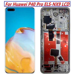 Original New 6.58 For Huawei P40 Pro LCD Display Touch Screen Digitizer Assembly Replacement ELS-NX9, ELS-N04,ELS-AN00,ELS-TN00