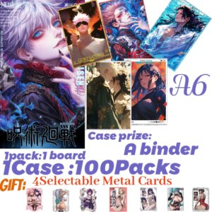 Newest ShuoGuang Creative JJK  Jujutsu Kaisen Color  A6 Paper Collection Card Gojo Doujin Acrylic Painting CCG Rare  Hobby