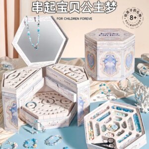 Children’S Diy Bracelet Making Kit Beaded Handmade Diy Material Toy Homemade Necklace Jewelry Birthday Girl Ocean Heart Gift Set