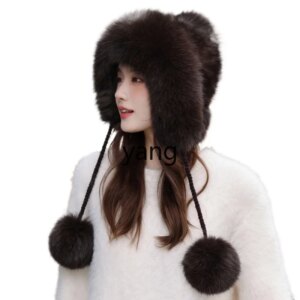 LMM sable fur hat new woven fox hair Lei Feng hat thermal ear hat
