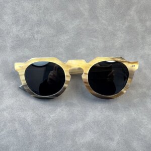 Man Sunglasses Women Unique Vintage Retro Oversize Polarized Handmade Honey Black Horn Men Sunglass Fashion Glasses Eyeglasses