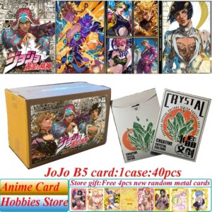 Jojo Bizarre Adventure Jojo B5 Collection Cards Kujo Jotaro Kakyoin Noriaki Hobby Cartoon Anime Characters Cards Kids Toy Gift