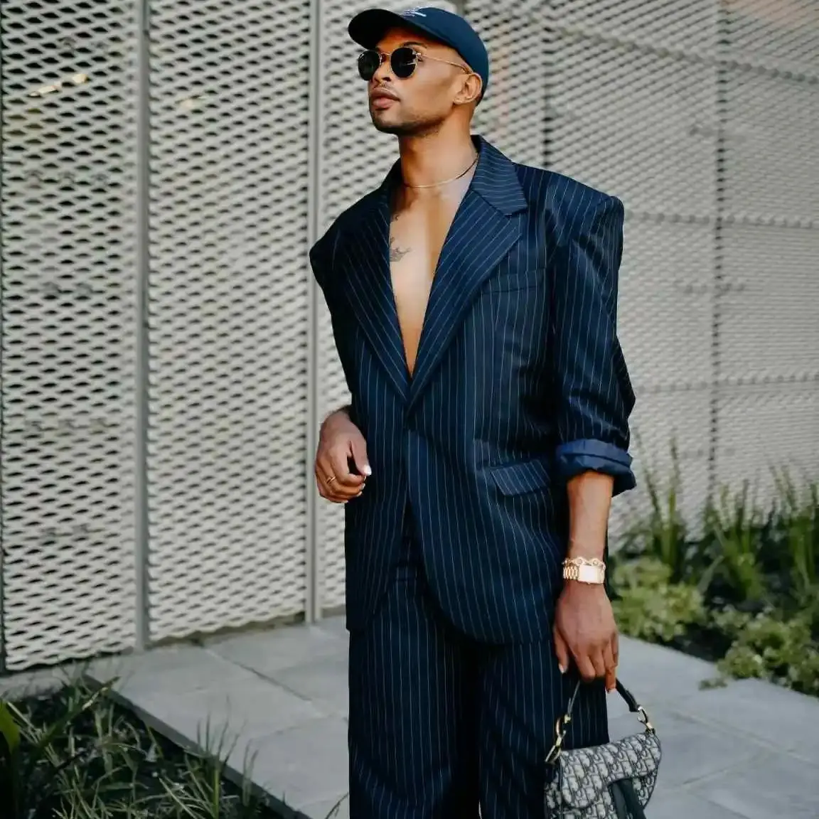Modern Casual Formal Stripe Men Tuxedos Customized Single Breasted 2 Pieces Blazers Pants Wedding Party Wear Customized