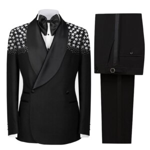 Suits For Men 2 Pieces Blazer Pants Custom Made Man Casual Modern Lapel Blazer Business Formal Wear Wedding Groom Plus Size