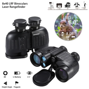 8×40 LRF Ranging Binoculars 1000m Distance Height Angle Compass Measuring IP65 Hunting Outdoor Telescope Laser Rangefinder