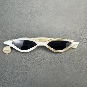 Man Sunglasses Women Vintage Unique Classic Polarized Retro Handmade White Horn Men Sunglass Fashion Glasses
