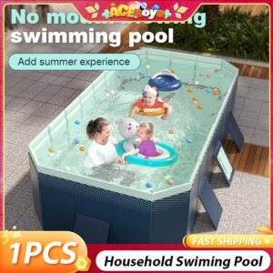 Foldable Pool, Non-Inflatable Kids’ and Adults’ Outdoor Swimming Pool, Hard Plastic Shell Portable Pool, Kid PoolFoldable Pool,