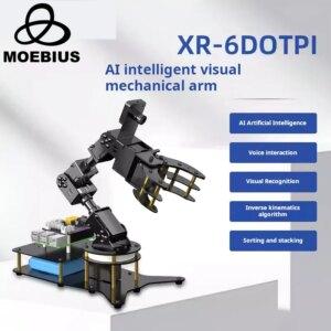 Open Source Raspberry Pi 4B4G 6 DOF Robot Arm Claw with Voice Visual Recognition Python Manipulator DIY Robotics Parts