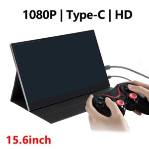 FEDI-For Waveshare 15.6Inch LCD Touch Monitor (C), 1920 × 1080 Full HD, IPS Screen Optical Bonding Toughened Glass Panel US PLUG